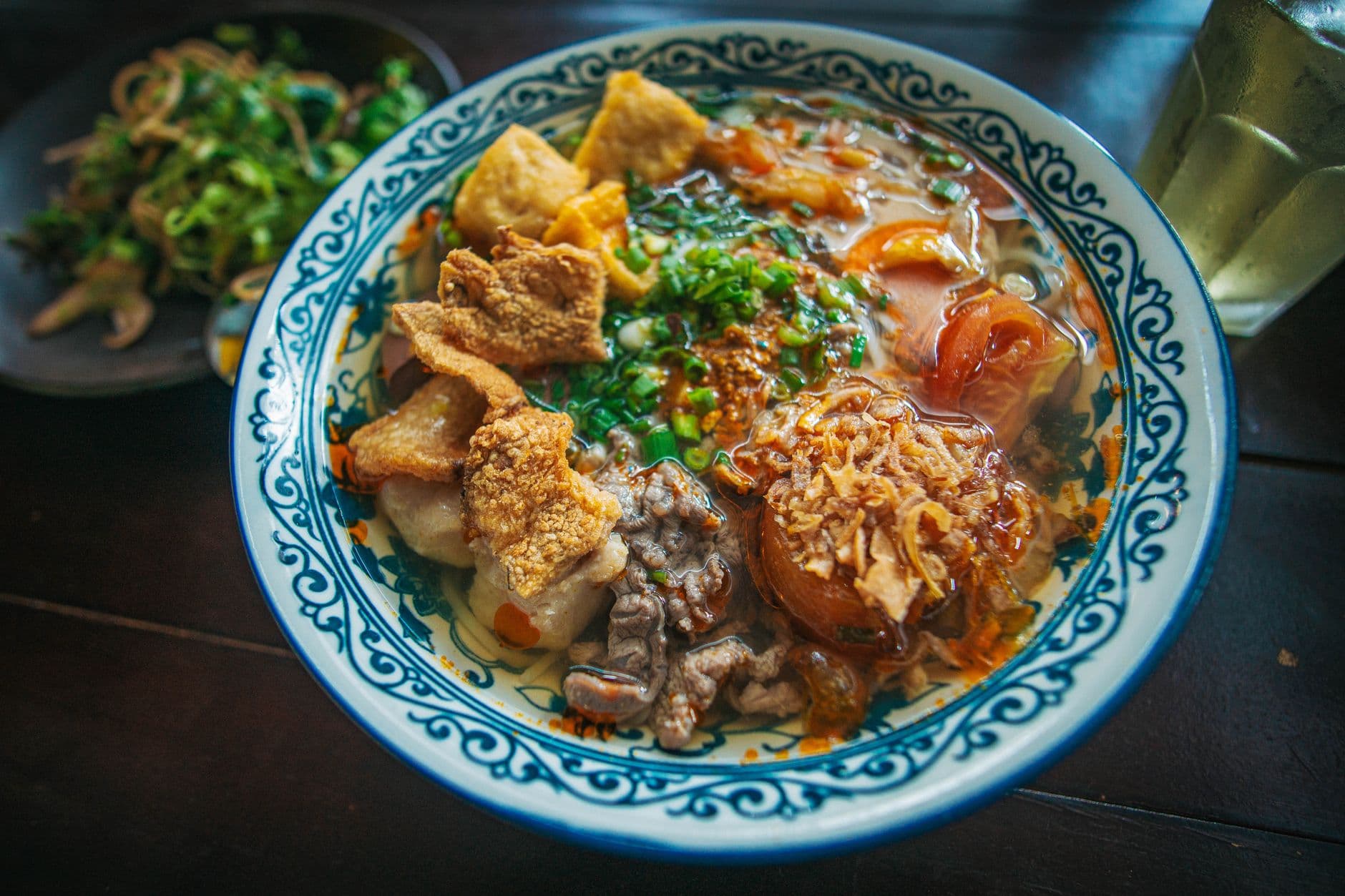 A bowl of cao lầu, the noodle dish that only works in Hội An