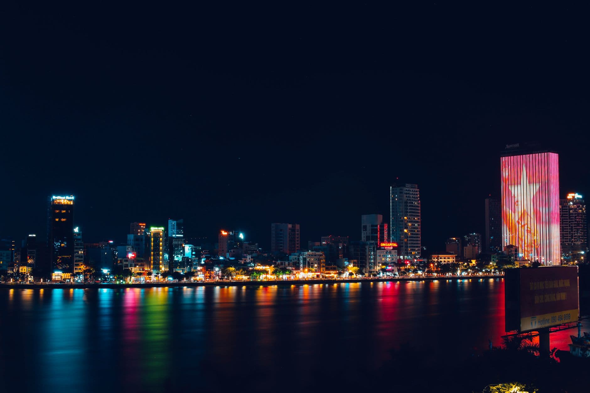 Fireworks over the Hàn river in Đà Nẵng during the DIFF festival