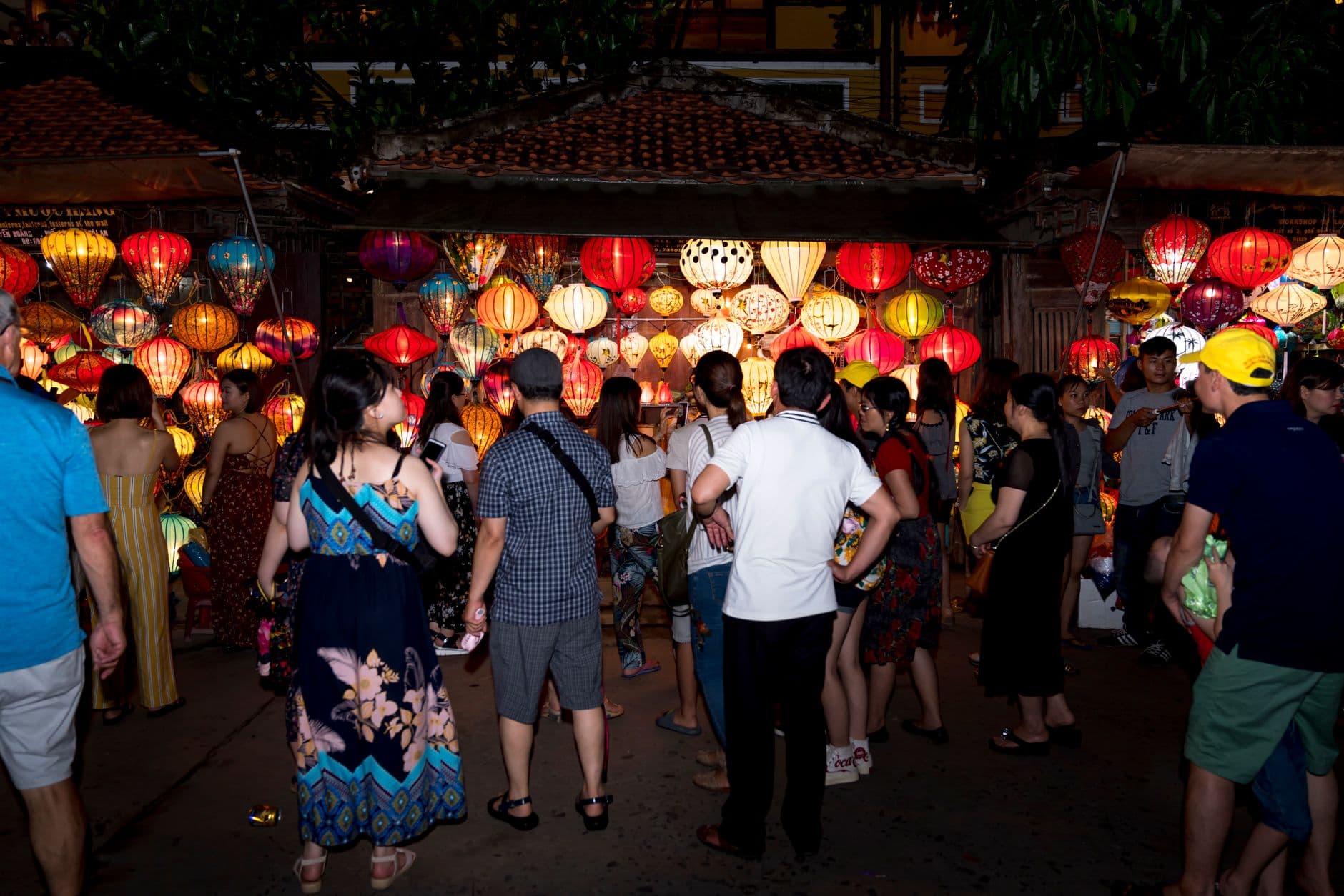 Lantern-lit Hội An Ancient Town on a full-moon festival night